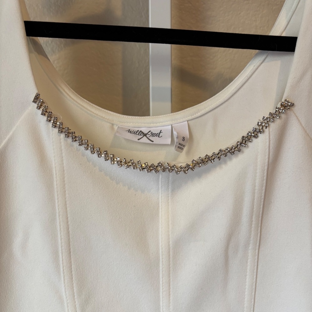 Willow & Root White/Cream Rhinestone Cami Tank - Picture 3 of 3